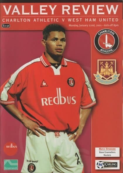 Charlton Athletic v West Ham United 22-Jan-2001
