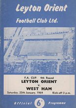 Leyton Orient v West Ham United 25-Jan-1964