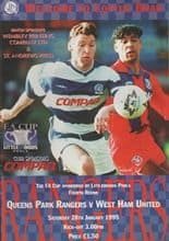 Queens Park Rangers v West Ham United 28-Jan-1995