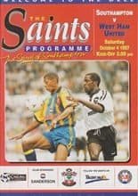 Southampton v West Ham United 04-Oct-1997