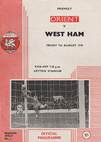 Leyton Orient v West Ham United 07-Aug-1970