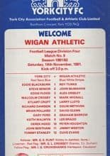 York City v Wigan Athletic 14-Nov-1981