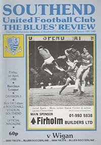 Southend United v Wigan Athletic 01-Apr-1988