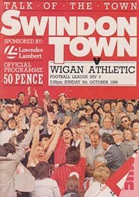 Swindon Town v Wigan Athletic 05-Oct-1986