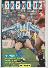 Coventry City v Wimbledon 16-Dec-1989