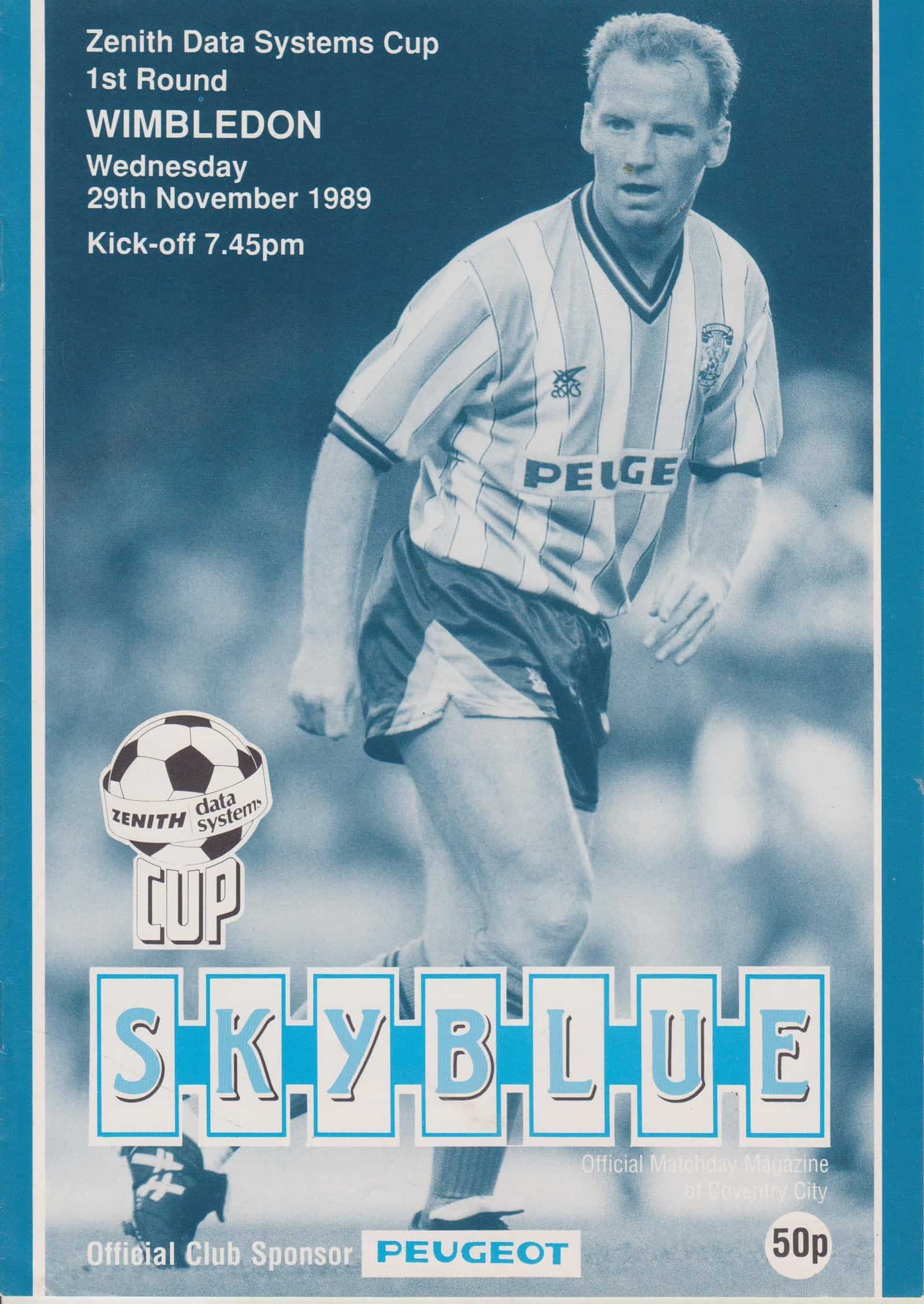 Coventry City v Wimbledon 29-Nov-1989