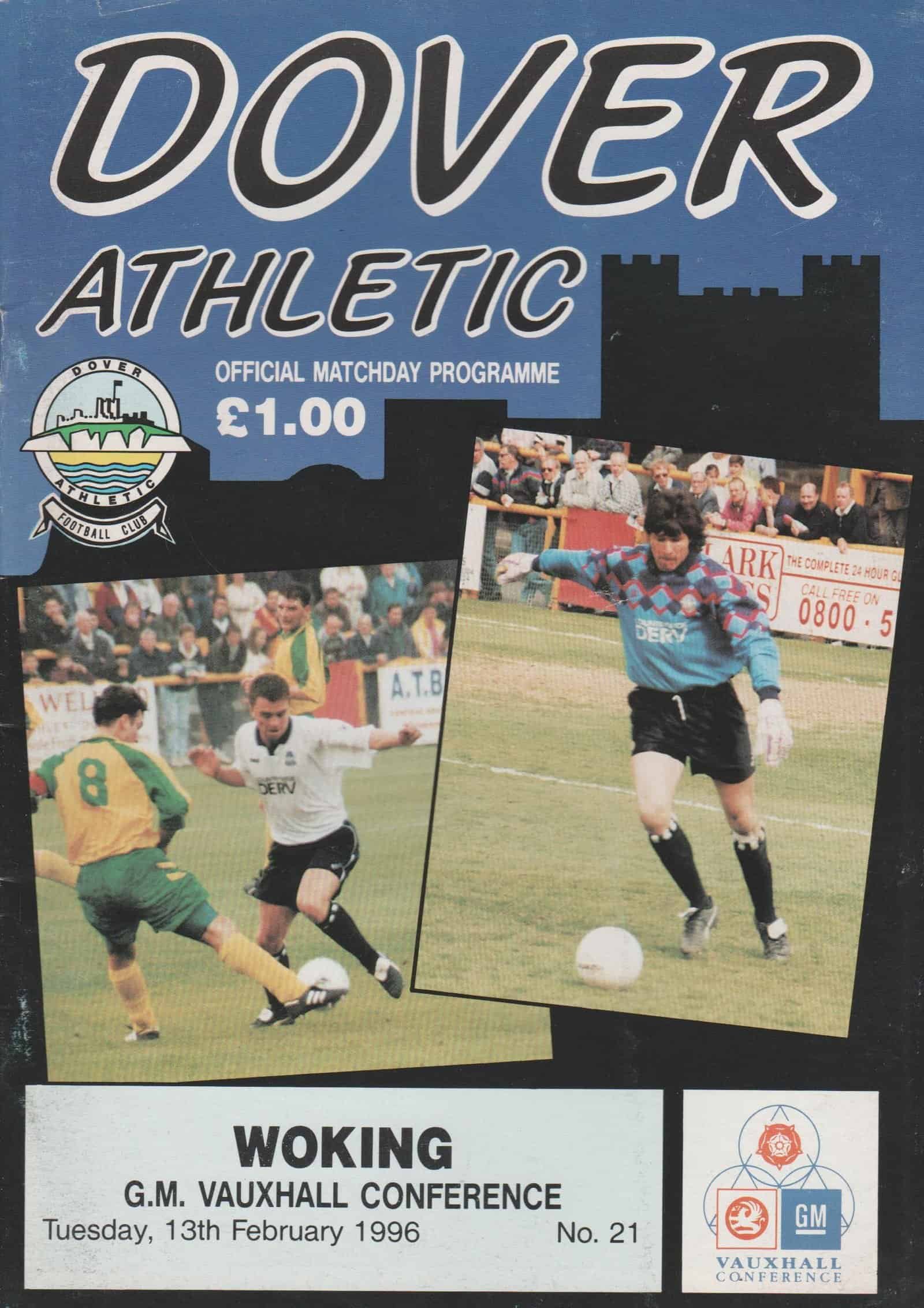 Dover Athletic v Woking 13-Feb-1996
