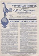 Tottenham Hotspur v Wolverhampton Wanderers 27-Sep-1958