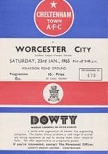 Cheltenham Town v Worcester City 23-Jan-1965