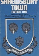 Shrewsbury Town v Wrexham 21-Apr-1976