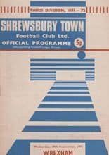 Shrewsbury Town v Wrexham 29-Sep-1971