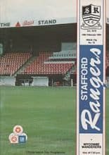 Stafford Rangers v Wycombe Wanderers 19-Feb-1991
