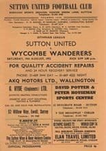 Sutton United v Wycombe Wanderers 19-Aug-1972