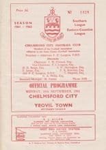 Chelmsford City v Yeovil Town 18-Sep-1961