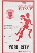 Scunthorpe United v York City 10-Mar-1979