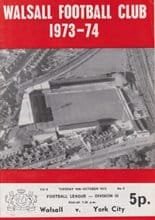Walsall v York City 16-Oct-1973