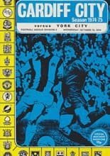 Cardiff City v York City 16-Oct-1974