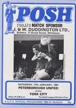 Peterborough United v York City 17-Jan-1981