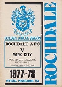 Rochdale v York City 18-Mar-1978