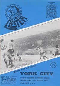 Chester City v York City 18-Mar-1987