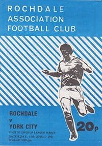 Rochdale v York City 18-Apr-1981