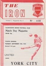 Scunthorpe United v York City 18-Sep-1979