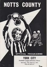 Notts County v York City 19-Feb-1972