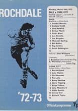 Rochdale v York City 19-Mar-1973