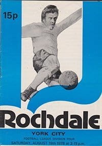 Rochdale v York City 19-Aug-1978
