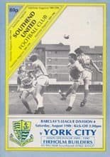 Southend United v York City 19-Aug-1989