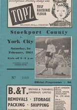 Stockport County v York City 01-Feb-1964