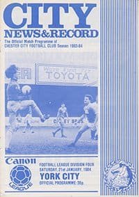 Chester City v York City 21-Jan-1984