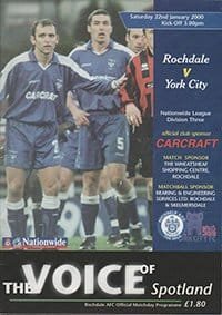 Rochdale v York City 22-Jan-2000
