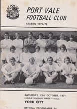 Port Vale v York City 23-Oct-1971