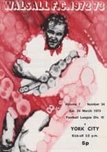 Walsall v York City 24-Mar-1973