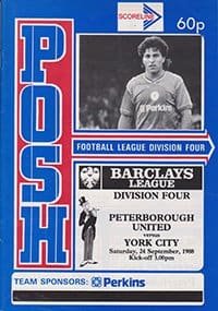 Peterborough United v York City 24-Sep-1988