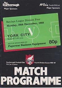 Scarborough v York City 26-Dec-1988