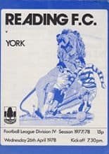 Reading v York City 26-Apr-1978