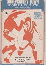 Shrewsbury Town v York City 26-Sep-1972