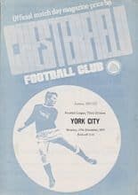 Chesterfield v York City 27-Dec-1971