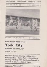 Workington v York City 27-Apr-1971