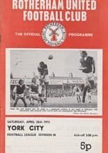 Rotherham United v York City 28-Apr-1973