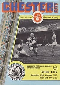 Chester City v York City 29-Aug-1987