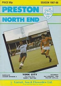 Preston North End v York City 02-Jan-1988