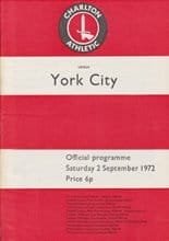Charlton Athletic v York City 02-Sep-1972