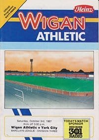 Wigan Athletic v York City 03-Oct-1987