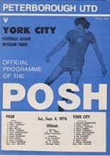 Peterborough United v York City 04-Sep-1976