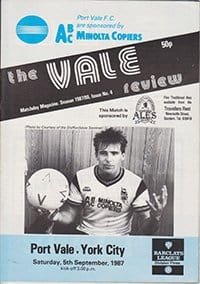 Port Vale v York City 05-Sep-1987