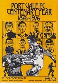 Port Vale v York City 07-Feb-1977
