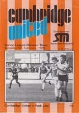 Cambridge United v York City 09-Feb-1985